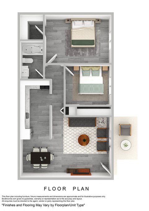 Two Bed One Bath La Lomita Apartment in Tucson Arizona 2024